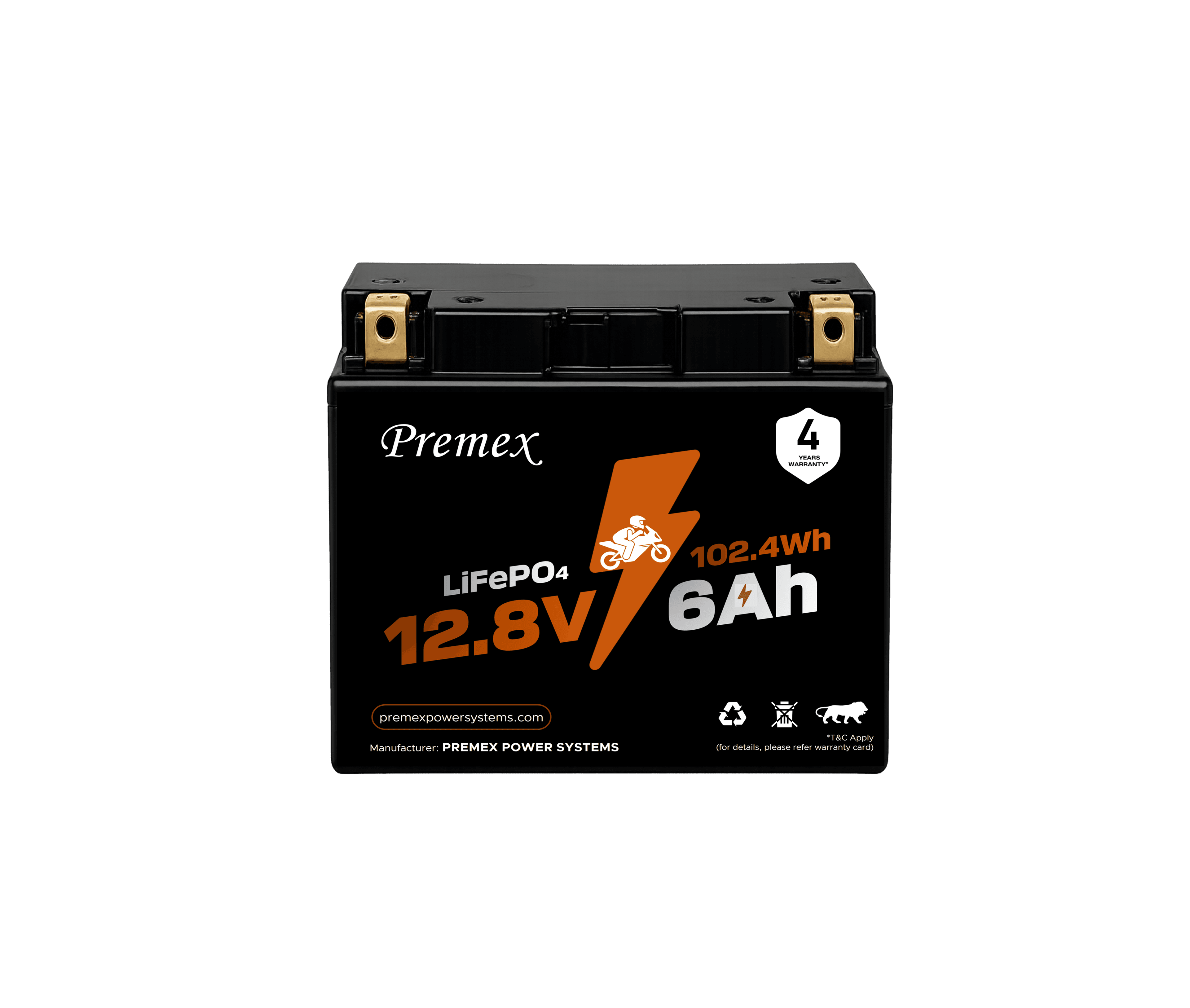 Premex - 12.8V / 6Ah Lithium Battery (5LB)