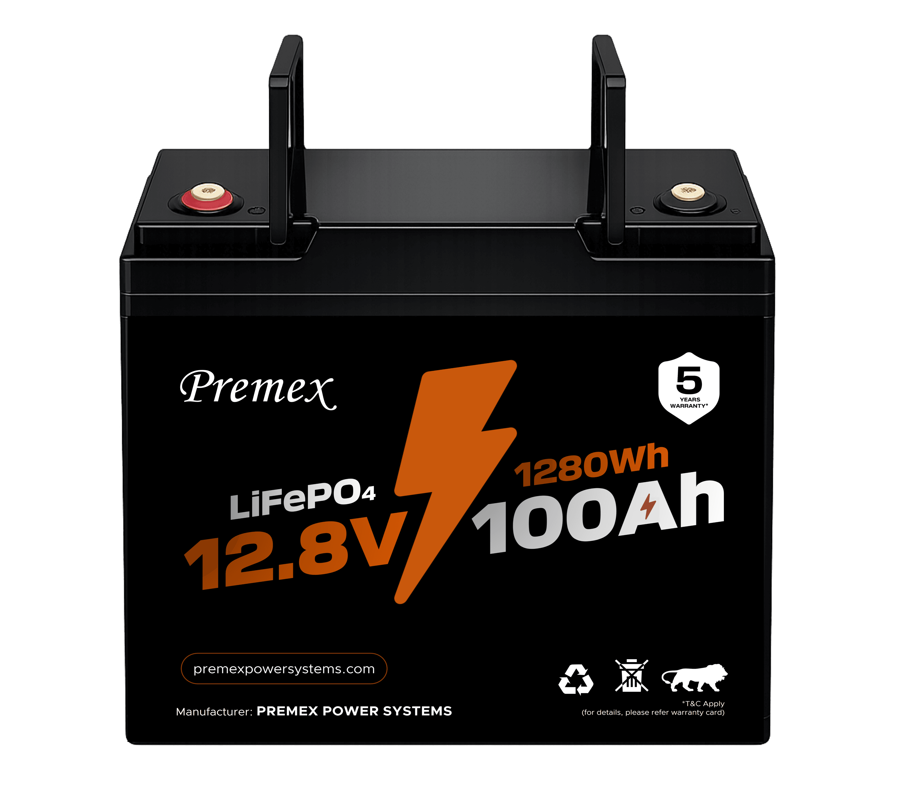 Premex - 12.8V / 100Ah Lithium Battery.